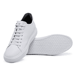 Tênis Masculino Rafarillo Alth Em Couro Aumenta Altura 7cm Branco
