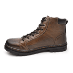 Bota Masculina Couro Legitimo Marrom Coturno Vacanza Laroche Marrom