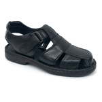 Sandália Masculina Pipper Preto Em Couro Pelica Adulto 54606 Preto