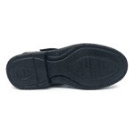 Sandália Masculina Pipper Preto Em Couro Pelica Adulto 54606 Preto