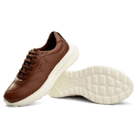 Tênis Sneakers Masculino Bavarone Greene Ref.:58001 Café/Branco