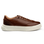 Tênis Sneakers Masculino Bavarone Horus Ref.:11001 Café/Branco