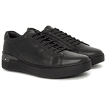 Tênis Casual Masculino Jota Pe Couro Pelica Original 83201 Preto/Preto