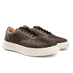 Tênis Sneakers Masculino Bavarone Horus Ref.:11003 Cinza/Branco