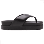 Sandalia Chinelo Papete Feminina Asa Delta Flat Plataforma Dani Preta