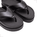 Sandalia Chinelo Papete Feminina Asa Delta Flat Plataforma Dani Preta