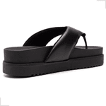 Sandalia Chinelo Papete Feminina Asa Delta Flat Plataforma Dani Preta