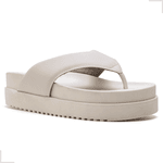 Sandalia Chinelo Papete Feminina Asa Delta Flat Plataforma Dani Branca