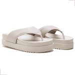 Sandalia Chinelo Papete Feminina Asa Delta Flat Plataforma Dani Branca