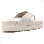 Sandalia Chinelo Papete Feminina Asa Delta Flat Plataforma Dani Branca