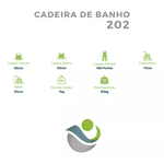 Cadeira De Banho Cds 202 Até 85 kg