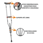 Muleta Axilar 3 em 1 Hidrolight SC602 