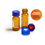 VIAL VIDRO 11,6X32MM 2ML N9 ÂMBAR COM TAMPA PRÉ-CORTE 