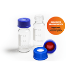 VIAL VIDRO 11,6X32MM 2ML N9 CLARO COM TAMPA PRÉ-CORTE