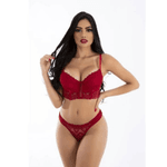 CROPPED SENSUAL COM BOJO CALCINHA SEXY COM DETALHES DE RENDA VERMELHO 02145