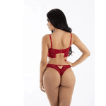 CROPPED SENSUAL COM BOJO CALCINHA SEXY COM DETALHES DE RENDA VERMELHO 02145