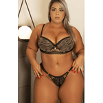 Conjunto Sensual de Renda com Bojo ESTAMPADO 04003