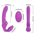  Vibrador de Ponto G Duplo Strapless - Recarregável - Nana - S-hande Roxo