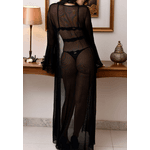  Robe Longo em Tule e Renda - LINDO - Preto 