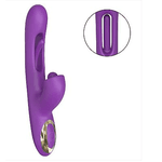 VIBRADOR ROTATIVO COM PONTO G E CLITÓRIS DEDILHAR - SLAP ROXO 