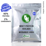 Whey Protein Isolado 90% Morango 400g Refil