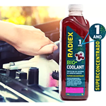 Kit Troca Aditivo Radiador Sistema Arrefecimento Concentrado Radiex Bio Coolant Veículos Carros Automotivos Fiat Ford Volkswagen GM Honda Peugeot Renault Citroen Toyota