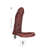 Anel Companheiro 10x10cm Com Vibro Acaso (SS001F-14322 - ST850) - Marrom