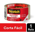 Fita Empacotamento Scotch Corta Fácil Transparente 45mmx40m