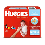 Fralda Huggies Supreme Care Com Xtra-flex Rn - 34 Unidades