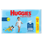 Fralda Huggies Tripla Proteção Com Xtra-protect Xg - 48 Unidades