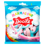 Marshmallow Docile Maxmallows Twist Color Baunilha Com Morango Unicórnio 135g
