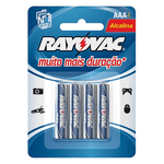 Pilha Rayovac Alcalina Palito Aaa - 4 Unidades