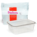 POTE RETANGULAR 1000ML PRAFESTA - PCTE 24 UNID