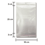 SACO ADESIVADO C/ FURO 18x25 - PCTE 100 UNID