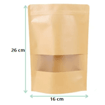 SACO STAND UP KRAFT 16X26 VISOR - PCTE 50 UNID
