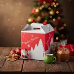 CAIXA CESTA NATAL 30x21x35 (BRANCA) - PCTE 25 UNID