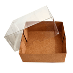 CAIXA KRAFT 08x08x3,5 TAMPA TRANSP - PCTE 10 UNID