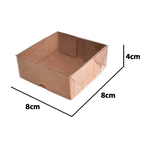 CAIXA KRAFT 08x08x3,5 TAMPA TRANSP - PCTE 10 UNID