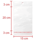 SACO ADESIVADO C/ FURO 15x20 - PCTE 100 UNID