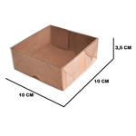 CAIXA KRAFT 10x10x3,5 TAMPA TRANSP - PCTE 10 UNID