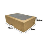 CAIXA KRAFT COM VISOR 07x10x3,5 - PCTE 10 UNID 