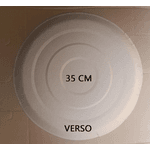 PRATO PRE-ASSADO BRANCO 35 cm - FD 100 UNID 