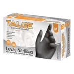 LUVA NITRILICA PRETA S/PO TALGE (M) - Cx 100 UNID