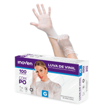 LUVA VINIL C/PO INOVEN (G) - CX 100 UNIDADES