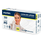 LUVA LATEX C/PO INOVEN (PP) - CX 100 UNID