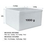 CAIXA ISOPOR 15x14x10 1000 G - PCTE 10 UNID