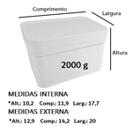 CAIXA ISOPOR 22x14x10 2000 G - PCTE 10 UNID