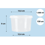 POTE REDONDO 1000G CRISTALCOPO CX 15O UNIDADES