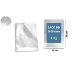 SACO PLAST BAIXA DENS 15X30X06 - PCTE 1 KG