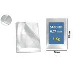 SACO PLAST BAIXA DENS 50X70X07 - PCTE 1 KG